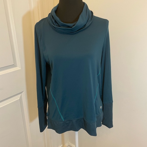 Marika Cowl Neck Reflective Running Athletic Loose Fit Long Sleeve Top - Picture 6 of 6